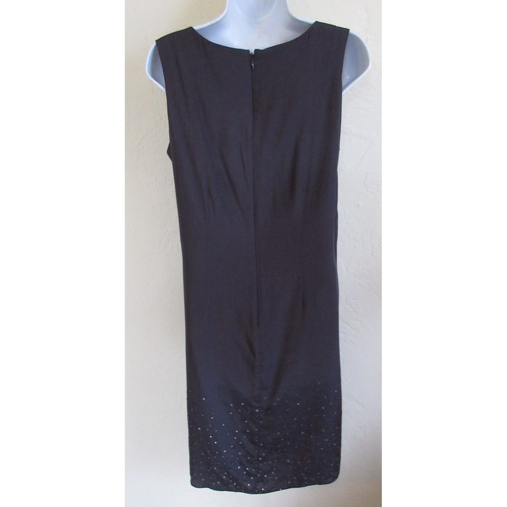 Coldwater Creek Gray Lined Dress Size 8 Sequin & Pintuck Details - Picture 5 of 8